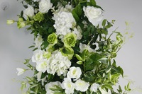 Décoration de fleurs artificielles NINI, grande arche de fleurs blanches et vertes, décoration haut de gamme pour arche de mariage, pour la décoration de mariage