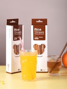Pailles en riz de style italien multicolores, résistantes à l'eau, de qualité alimentaire, jetables, biodégradables, 6mmx190mm, pour fêtes et bars - Product Image 5