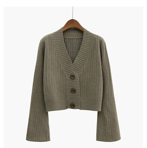 2021 <span class=keywords><strong>Cardigan</strong></span> di Autunno <span class=keywords><strong>Lungo</strong></span> Del Manicotto Del Chiarore Breve Maglione Delle Donne Ha Lavorato A Maglia di <span class=keywords><strong>Cotone</strong></span> Top Nero Bianco Delle Signore Outwear Morbido L0095 - Product Image 3