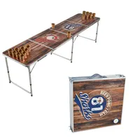 Ensemble de table de bière-pong en aluminium, pliable et portable, personnalisé, 8 pieds, avec chaise
