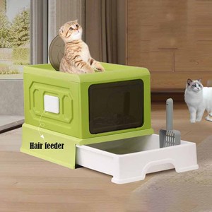 Hersteller Direkt vertrieb große Katzen toilette voll geschlossene Schublade Typ Anti-Splash Verdickung Katzen toilette mit Katzen toilette - Product Image 1