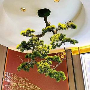 Grand <span class=keywords><strong>arbre</strong></span> de pin artificiel suspendu pour accueil, branches de pin inversées à suspendre, décoration intérieure pour fenêtre, aménagement paysager - Product Image 4