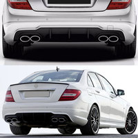 Diffuseur arrière noir authentique C63 modifié en Chine pour Mercedes Benz Classe C W204 2007-2014 Diffuseur sport