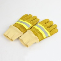 Gants de pompier en cuir ignifuge EN659, résistants au feu, imperméables, en aramide, pour les secours d'urgence et la sécurité