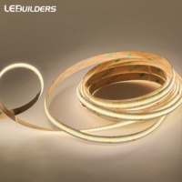 Bande LED COB flexible en cuivre haute densité 608 LED/m 16W/m 24V 10mm, lumière uniforme, CRI 90 élevé, dimmable, IP20, garantie 3 ans