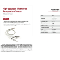 Sensor Termistor JR5611 Berlapis Baja Stainless Steel 4 Kabel dengan Kabel Belakang untuk Pemantauan Suhu Industri yang Akurat