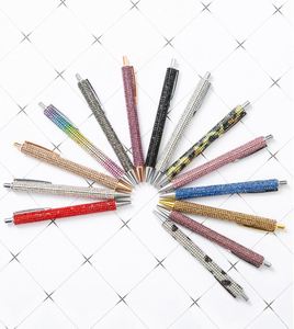 Promotional Multi-Color Press Diamond Metal <b>Ballpoint</b> <b>Pen</b> With Spot Rhinestone for Student Stationery Gift - Product Image 6