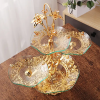 Assiette de fruits multicouche de luxe légère de salon créatif classique européen et américain