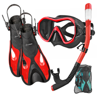 Ensemble de plongée Aloma pour adultes, masque de plongée avec cadre en PC, palmes et sac de transport pour la plongée sous-marine et la natation