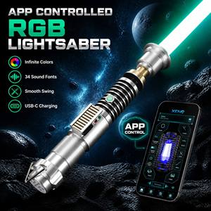 <span class=keywords><strong>Sabre</strong></span> <span class=keywords><strong>laser</strong></span> Nexussabers <span class=keywords><strong>Luke</strong></span> <span class=keywords><strong>Skywalker</strong></span> à lame durable, swing fluide, flash sur choc, pour le divertissement et les accessoires <span class=keywords><strong>de</strong></span> film - Product Image 1