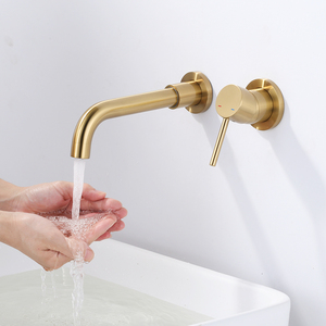 Rubinetto <span class=keywords><strong>Miscelatore</strong></span> <span class=keywords><strong>per</strong></span> <span class=keywords><strong>Lavabo</strong></span> da Bagno a Incasso a Parete in Rame Puro <span class=keywords><strong>per</strong></span> Sanitari - Product Image 2