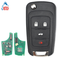 Clé de voiture à 4 boutons pour Chevrolet Flip Smart Remote Control 433MHz ID 46 Chip Keyless RC Vehicle Auto Blank Car Key