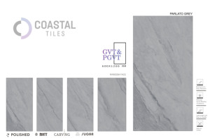 Azulejos de porcelana pulida PARLATO GRIS de 9mm 600x1200MM / 24X48 Diseño clásico moderno a Grade Premium Firebrick Tiles Certified-CE - Product Image 2