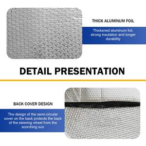 Accesorios Portátiles para Automóviles, Protector Solar para <span class=keywords><strong>Volante</strong></span>, Producto de Verano, <span class=keywords><strong>Funda</strong></span> para <span class=keywords><strong>Volante</strong></span> de Automóvil, Cubierta Parasol - Product Image 4