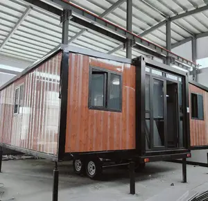 Ucuz 20ft 40ft prefabrik minik mobil ev çin Collapase genişletilebilir iki yatak odası konteyner ev