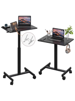 Bureau d'ordinateur portable ergonomique moderne en fer, réglable en hauteur par vérin à gaz, portable et mobile, pour usage commercial 1