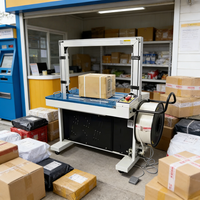 Machine de cerclage automatique pour l'emballage de cartons, bande PP de 5 mm, machine de cerclage électrique à table haute