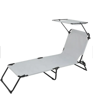 Silla Plegable de Playa, <span class=keywords><strong>Tumbona</strong></span> de Camping <span class=keywords><strong>con</strong></span> <span class=keywords><strong>Toldo</strong></span>, Cama Triple Plegable, Cama <span class=keywords><strong>con</strong></span> Parasol - Product Image 4