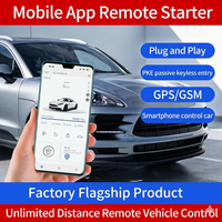 CARQSENG Démarreur à distance pour voiture Porsche Cayenne, entrée sans clé, GPS/GSM, démarrage/arrêt par bouton-poussoir, contrôle par application, système PKE 12V