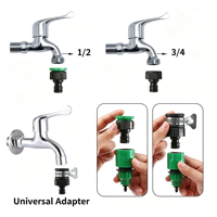 Raccord de robinet de jardin en plastique avec filetage femelle 1/2 3/4 pouce pour irrigation goutte à goutte et micro-pulvérisation