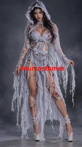 Robe de princesse bleue sans manches en coton de haute qualité - Product Image 4