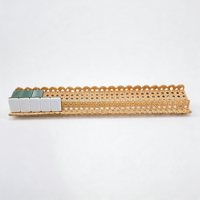 En stock : Ensemble de rangement de mahjong de luxe en acrylique, design cannage et rotin, magnétique, résistant à l'eau, avec supports et pousseurs de 20 pouces