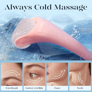 Ensemble d'outils faciaux en glace Gua Sha avec logo personnalisé, réduit les gonflements, soulage les migraines, outil de soin du corps, cadeau de soin personnel - Product Image 2