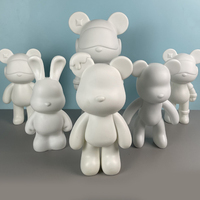 Pot à épargne en forme d'ours fluide fait main, vente chaude du fabricant, statue de peinture d'ours de dessin animé à faire soi-même