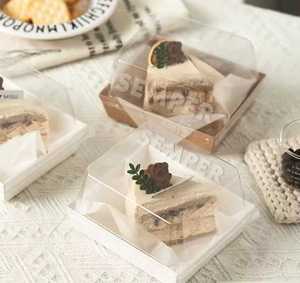 8-дюймовая перерабатываемая пластиковая упаковочная коробка для торта с повышенными характеристиками 4-дюймовая коробка для баски Тирамису для выпечки промышленных десертов - Product Image 1