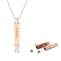 Collier de perles en bois pour chant sanskrit AUM, pendentif flûte musicale de méditation 528 Hz, bijoux de luxe légers