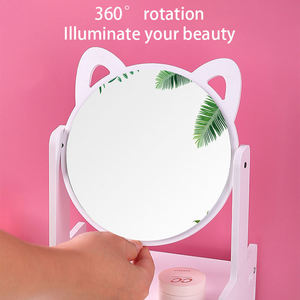 Fournisseur Ménage Multifonctionnel Organisateur de Bureau Cosmétiques Miroir de Maquillage pour Soins de la <span class=keywords><strong>Peau</strong></span> Bijoux Peigne Table Style Avec Boîte - Product Image 3