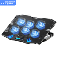 Seenda — refroidisseur USB pour ordinateur, 6 ventilateurs, Base PC portable