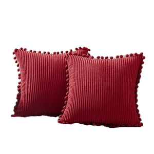 Housse de coussin carrée en velours côtelé uni, style nordique moderne, luxe léger, pour la maison, l'hôpital, l'hôtel - Product Image 4