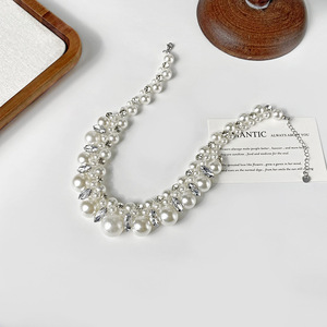 حزام قلقلاً فينطيجي بأحجام مختلفة من اللؤلؤات الشهيرة، سلسلة بقفل أنيق، مجمل فاخر للنساء في المناسبات اليومية والليلة - Product Image 4