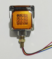 Nouveautés 12-24v violet bleu rouge vert ambre Double face carré camion feu latéral LED feu de position latéral pour remorque de Bus
