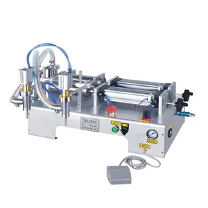 Factory sale semi-auto double heads liquid filling machine for mineral water wine shampoo essential oil