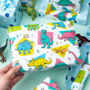 Dinosaur <b>Pattern</b> Gift Wrapping <b>Paper</b> Double Sided Coated Art <b>Paper</b> for Gift & Craft Use - Product Image 2