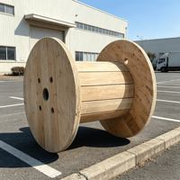 Carrete de Madera Sólida de Gran Capacidad para Enrollar Cables, Hecho a Medida para Cable de Fibra Óptica en Construcción, Tambores de Madera para Cables