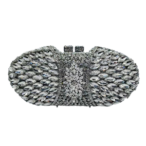 Bolso de Mano de Lujo para Mujer con Pedrería, Elegante Bolso de Noche con Cristales, Bolso Floral para Banquete, Baile, Fiesta - Product Image 1