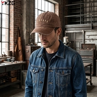 Gorra de Béisbol Estilo Vintage con Logotipo Personalizado, de Algodón Lavado, Multicolor, Retro, Desgastada, Ajustable, de 6 Paneles