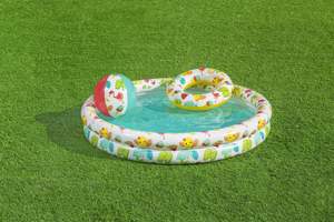 Bestway 51124 Ensemble de piscine Beachtastic avec ballon de plage et anneau de bain <span class=keywords><strong>Petite</strong></span> <span class=keywords><strong>pataugeoire</strong></span> extérieure pour enfants - Product Image 3