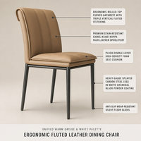 Chaise de salle à manger italienne légère et luxueuse en cuir pour la maison, moderne, simple, hôtel, table à manger commerciale, chaise à dossier