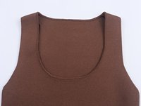 Robe KAR&OT ZA Femme 2025 Début d'Automne Nouvelle Maille Unie Col Rond Sans Manches Brodée 4192153