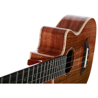China Factory Made High Quality Solid Top Cutaway KOA Ukulele Concert Ukulele Electric 23 Inch