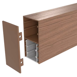 Painel de Revestimento de Parede em Alumínio Série 6000 50x25 40mm com Acabamento em Madeira, Impermeável, para Decoração de Porta de Garagem Externa, Dobrável e Cortável - Product Image 1