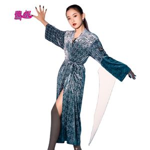 Vennystyle Vestido de noite de cetim para mulheres, fantasia de dança latina com estampa de menina Xiaobai, contorno natural, competições e festas - Product Image 1