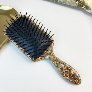 Vendita calda Logo personalizzato districante ampi denti cuscino d'aria massaggio pettine acetato spazzola per capelli ricci e bagnati strumenti per lo Styling dei capelli - Product Image 4
