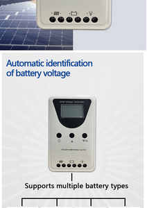 Factory Supply <b>12V</b> 24V 36V 48V Auto 60A 80A 100A PWM <b>Solar</b> Regulator for Campervan Small Off Grid <b>Solar</b> Power System - Product Image 2