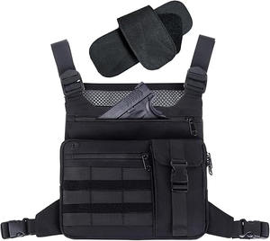 Échantillon gratuit 200 pièces Sac de poitrine tactique extérieur personnalisé avec logo, sac de poitrine de course avec boucle frontale, sacs de poitrine de reconnaissance pour hommes - Product Image 2