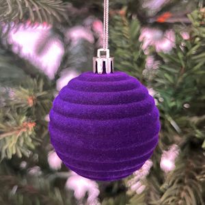 6 cm boules de décoration de noël boules de <span class=keywords><strong>pompon</strong></span> peintes en plastique arbre de noël boule suspendue ornement suspendu décoration de scène - Product Image 6